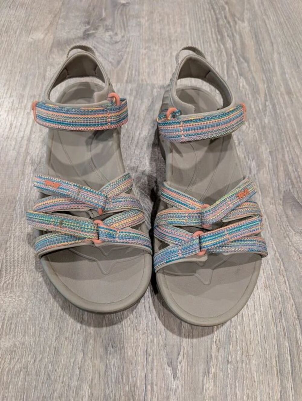 Teva Tirra Women's Hiking Sandals Multi Color Striped Strappy Sport Size 7.5